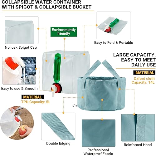 Miniatura 6 de Bulin 24131184 piezas de utensilios de cocina para camping, juego de cocina ligero para mochileros, equipo de cocina al aire libre para senderismo