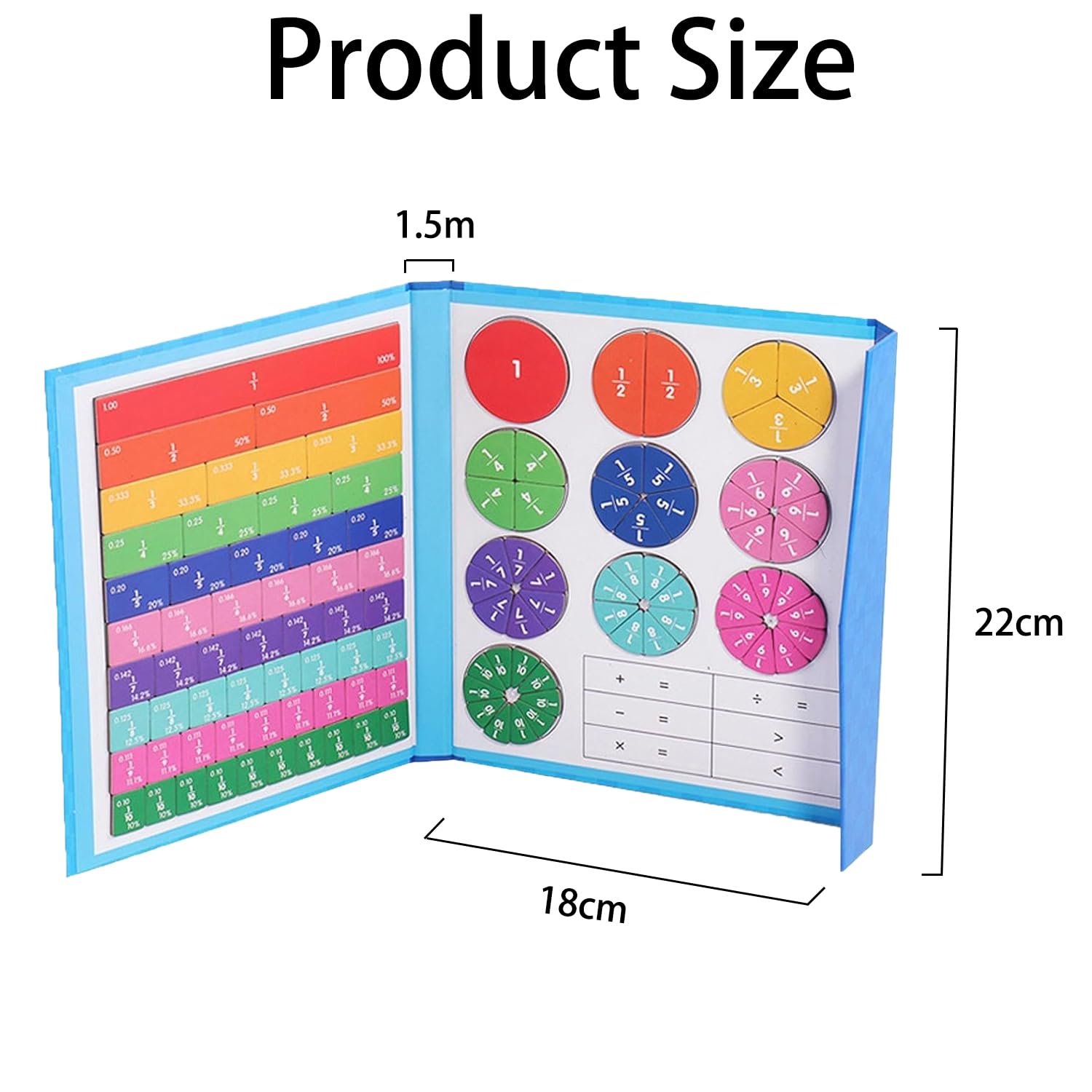 GUSHE Magnetic Math Master Set 102-teilig - Magnetische Bruchrechnen Puzzle Für Kinder 6-12 Jahre