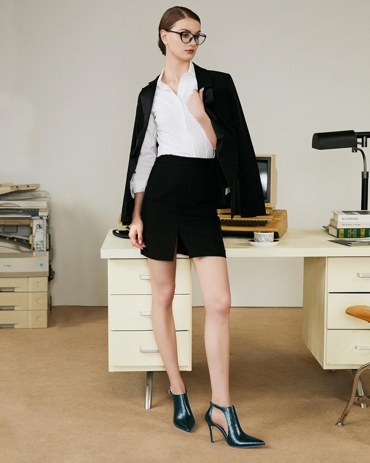 NEWBELLA Women's Closed Instep Hollow Pumps - Pointed Toe Heeled Sandals with Stiletto Heel, Versatile Casual High Heels for Everyday Wear & Commute - Image 2