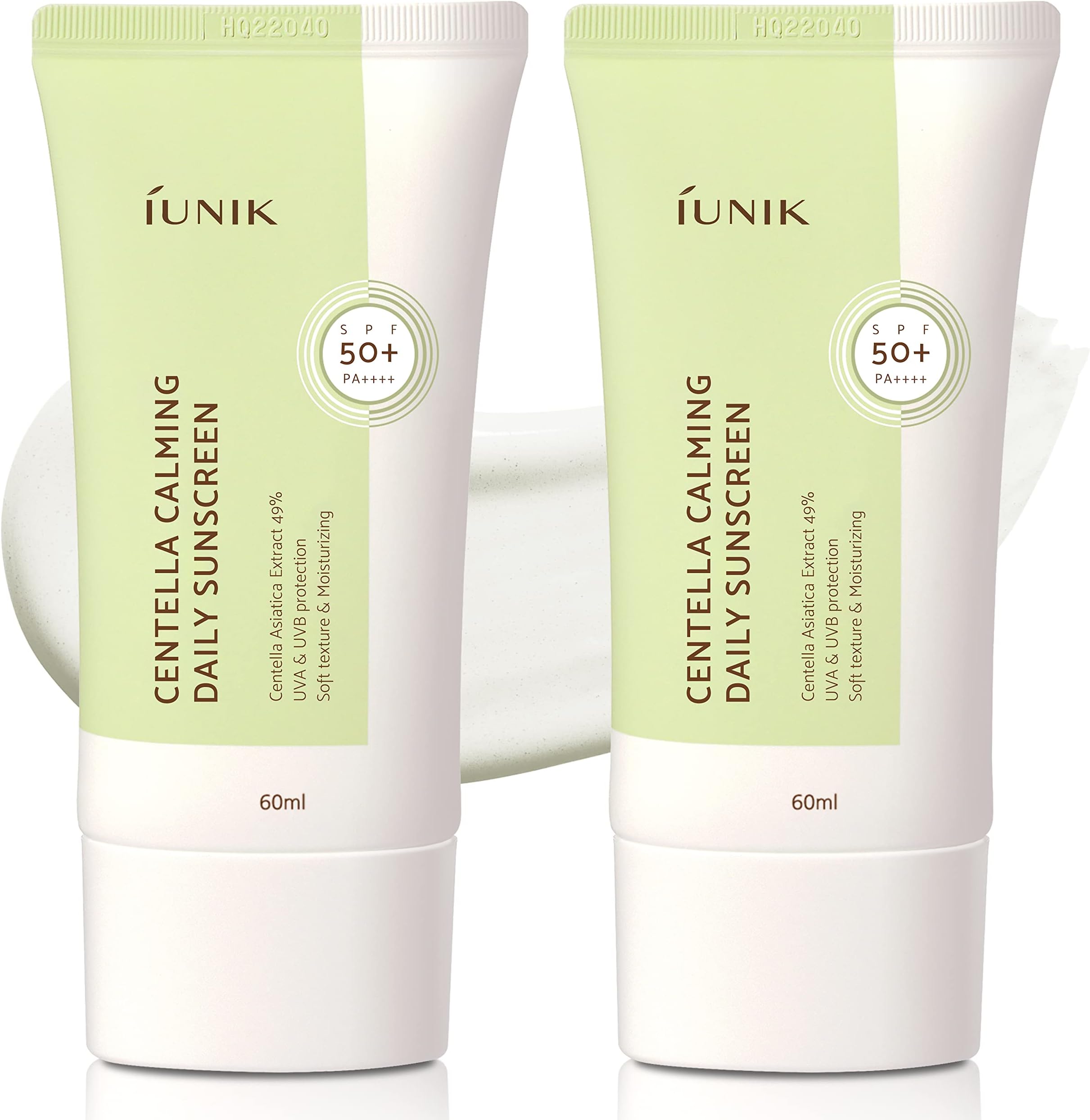 Centella Calming Moisture Daily Sunscreen SPF 50+ PA++++ Matte & No White Cast Centella Asiatica Dry Oily Sensitive Vegan Korean Skincare - Pack of 2