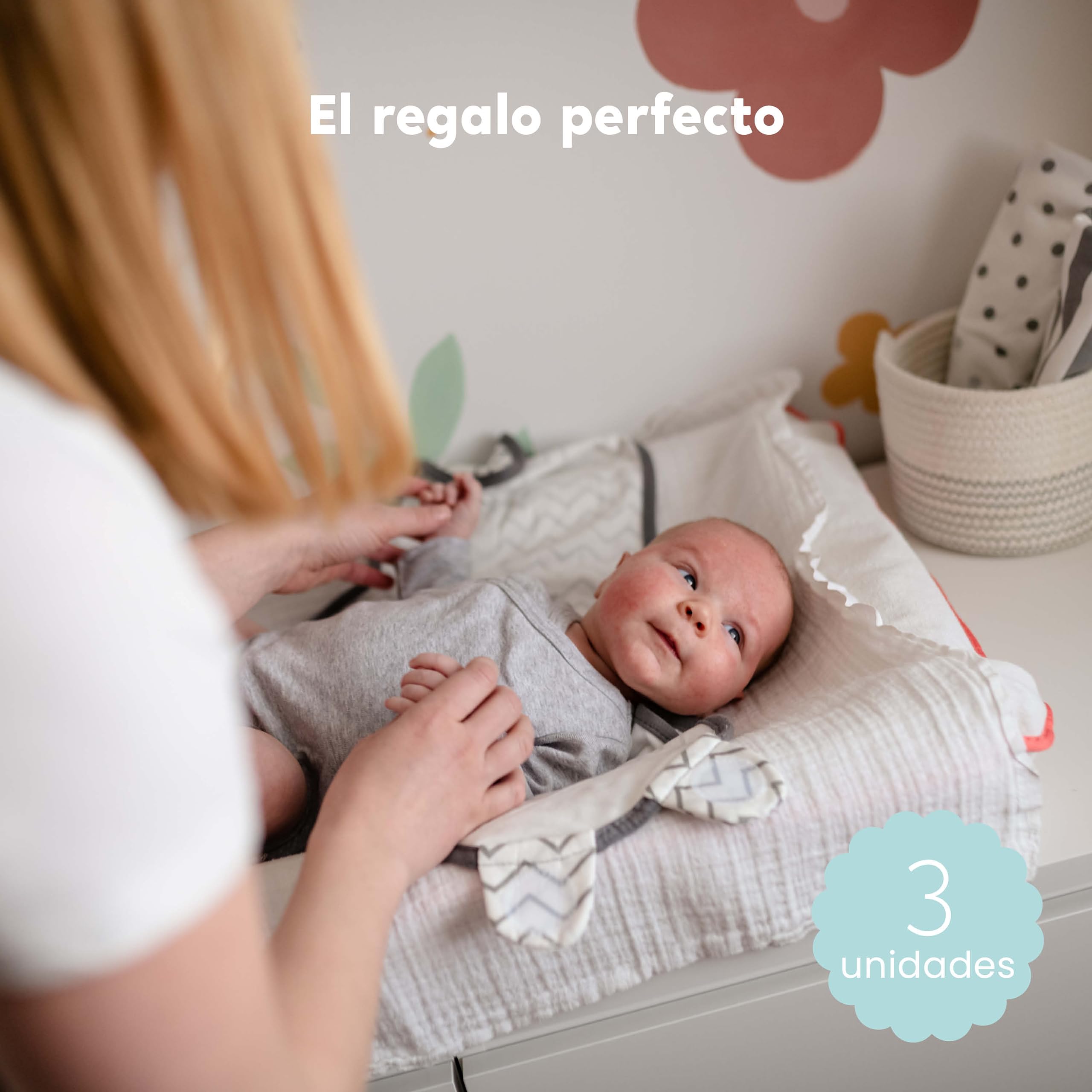 CuddleBug - Manta Ajustable para bebé (3 Unidades, tamaño pequeño/Mediano, 0-3 Meses)