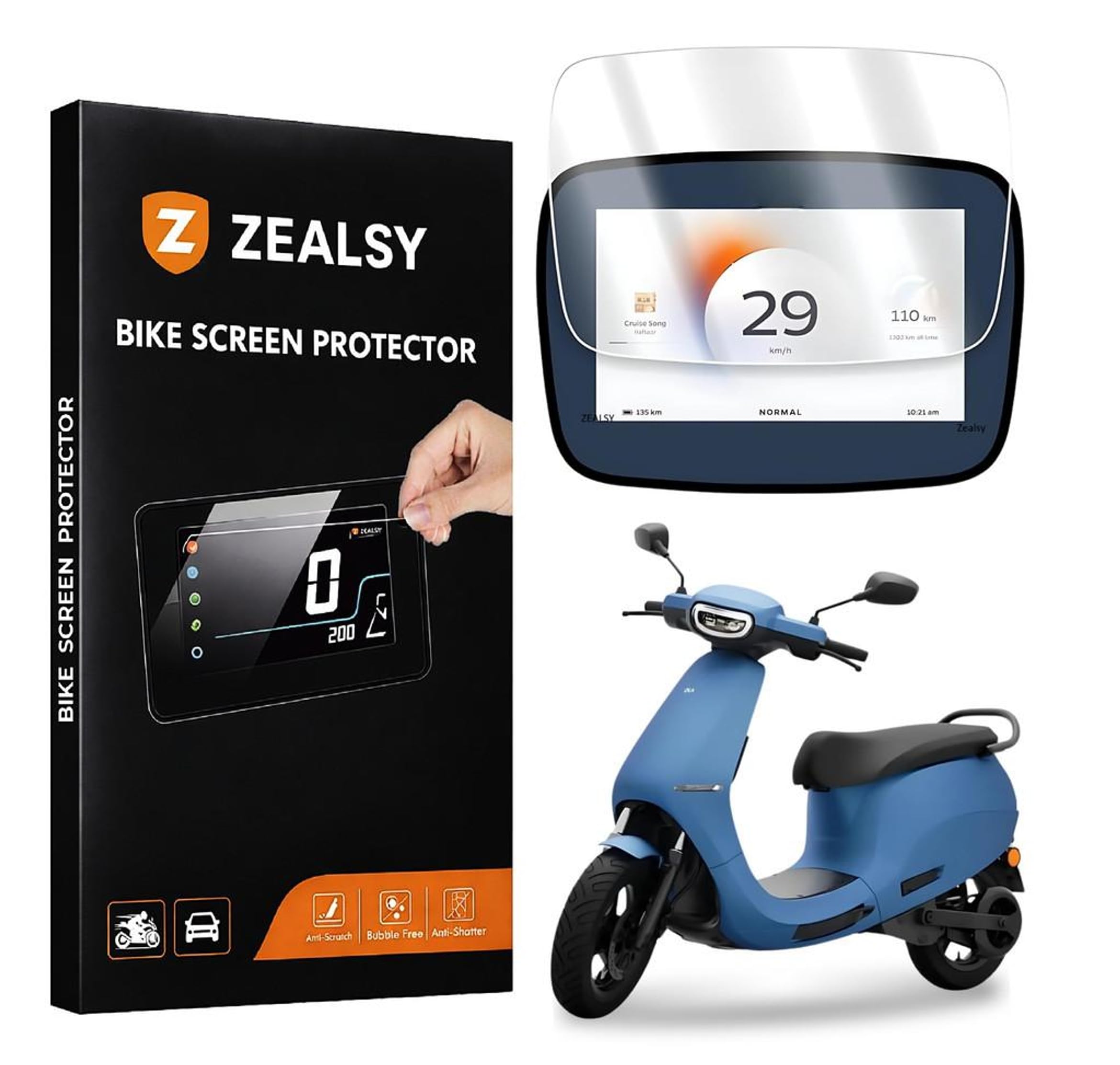 Ola S1 Pro, Ola S1 Pro 2nd Gen, Ola S1, Ola S1 Air Screen Guard Protector Accessories Electric Scooter - Clear-image-13