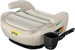Jovikids ISOFIX Car Booster Seat, i-Size R129, 125-150 cm (6–12 Years), Seat Belt Guide, Lightweight, Removable/Machine-Washable Cover