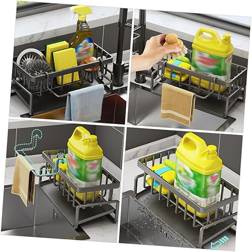 Miniatura 2 de Paños de cocina, soporte de esponja para cocina, soporte para esponja de drenaje de cocina, estante de tela para lavar platos, soporte de drenaje de