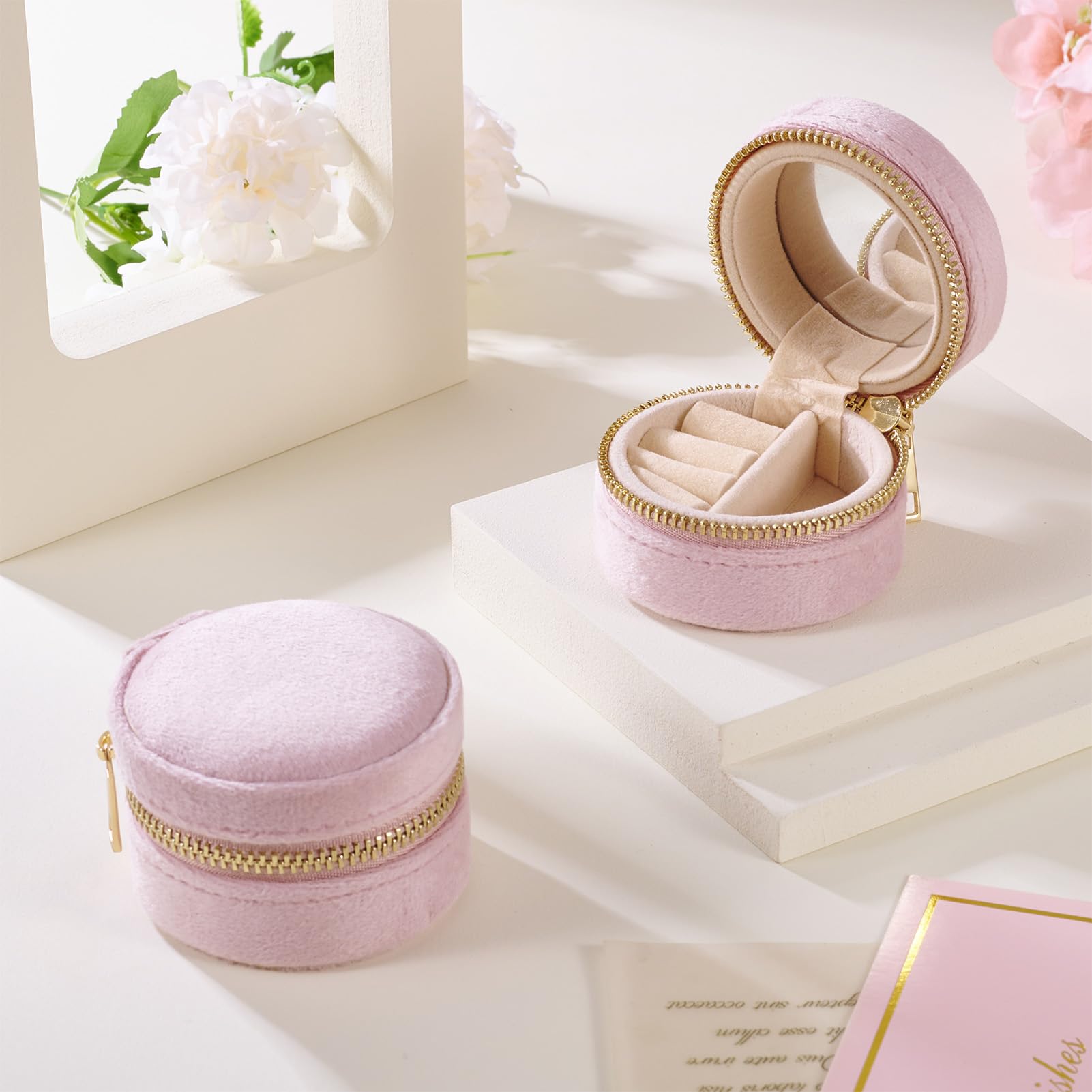 Mini Portagioie da Viaggio in Pelle PU Rosa