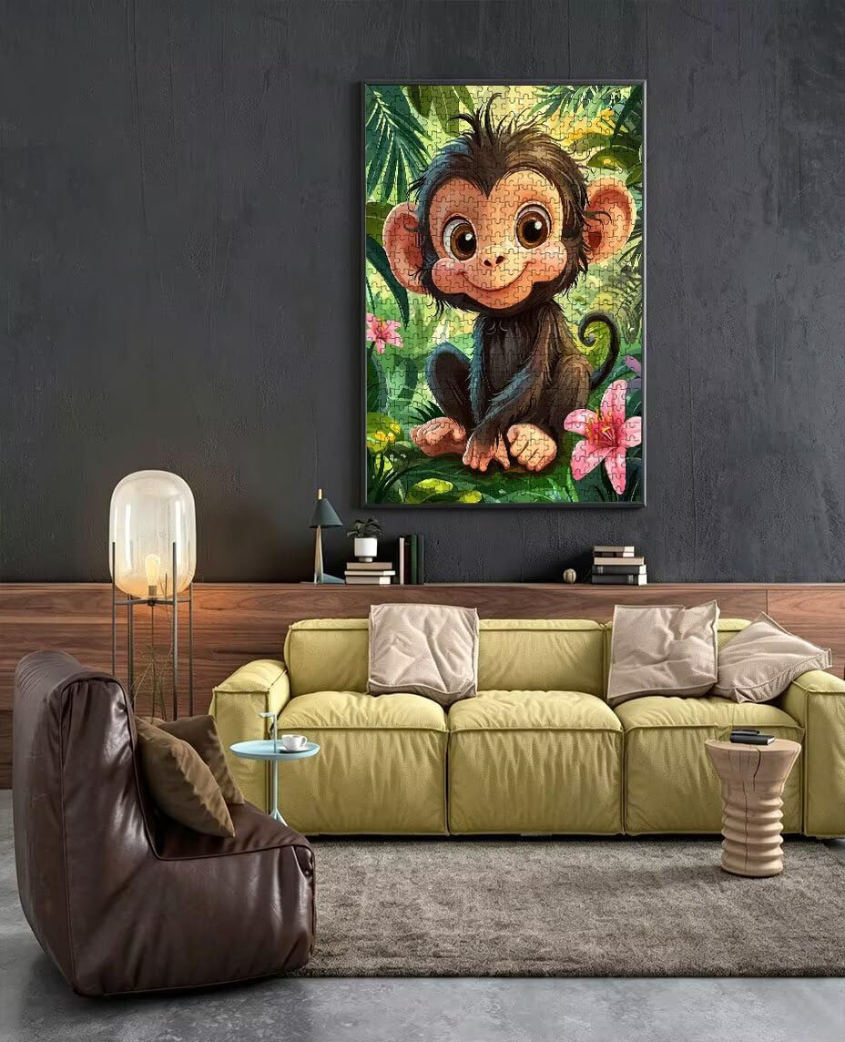 Puzzle 2000 elementów, urocza małpa puzzle dla dorosłych 2000, klasyczne puzzle, gra edukacyjna puzzle, niemożliwe wyzwanie, gra zręcznościowa dla całej rodziny, dekoracja ścian BXHZW4-364