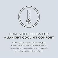 Vista 5 de Tempur-Pedic TEMPUR-Cloud - Almohada de enfriamiento doble, tamaño Queen, blanca