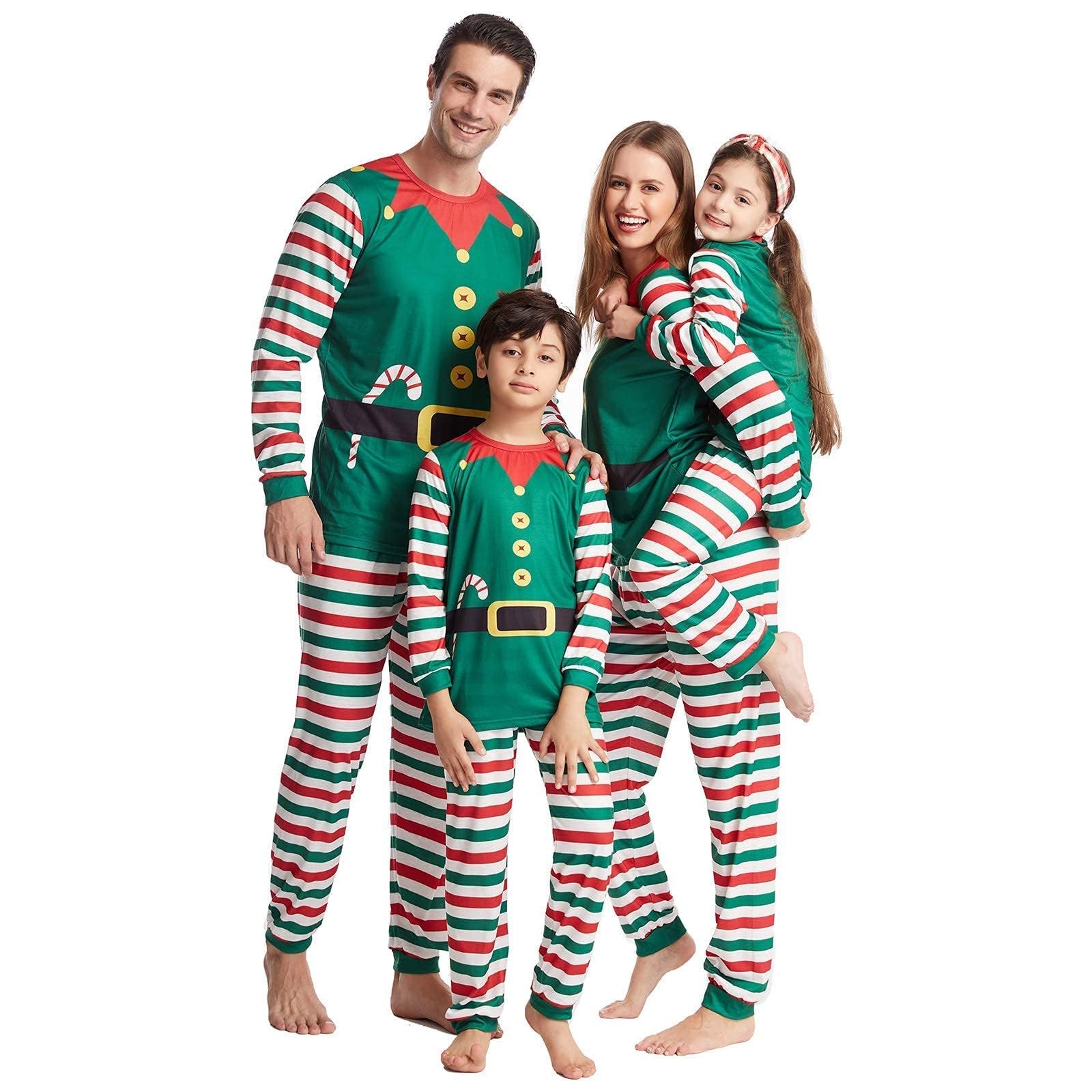 Oriental eLife Matching Christmas Pjs for Family, Holiday Loungewear Xmas Pajamas Sleepwear, Matching Family Christmas Pyjamas Set for Adult Kids