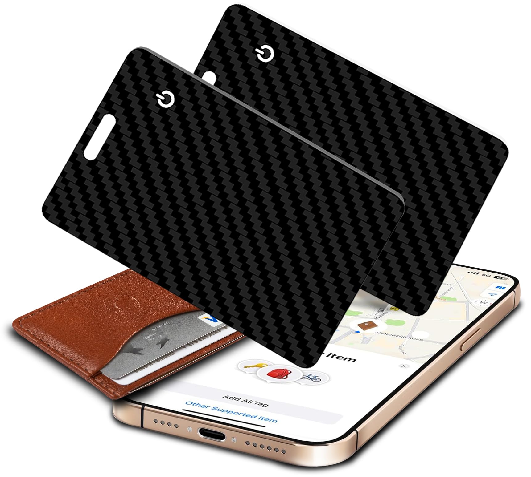 Wallet Tracker Card 2-Pack, Slim Rechargeable Bluetooth Item Locator, Smart Finder Compatible with Apple Find My for Wallet & Luggage, IP68 Waterproof (iOS Only)-image-47