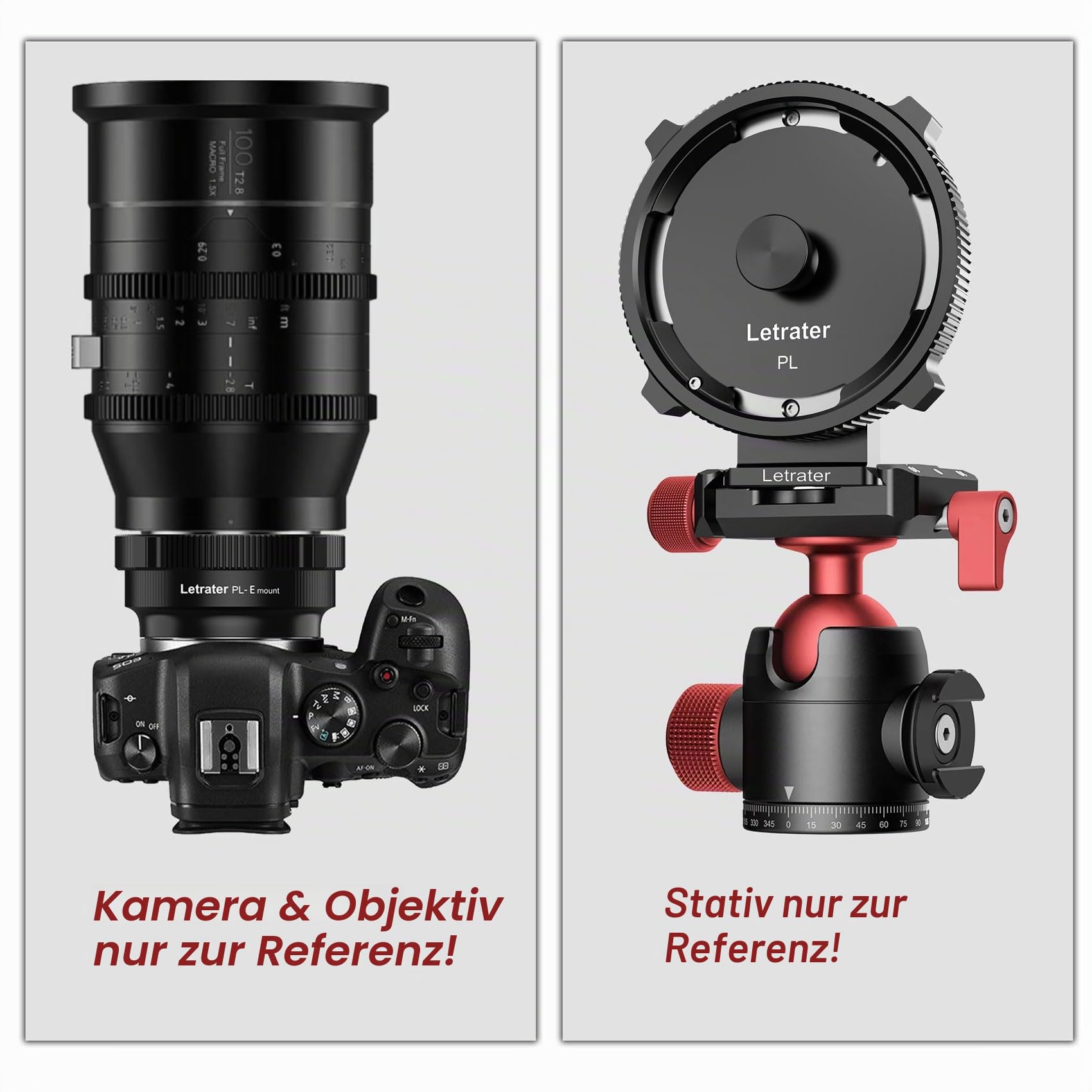 Objektivhalterungsadapter PL Sony E/NEX Mount Kameras A7S3 FS7 FX9 A7R4 R3