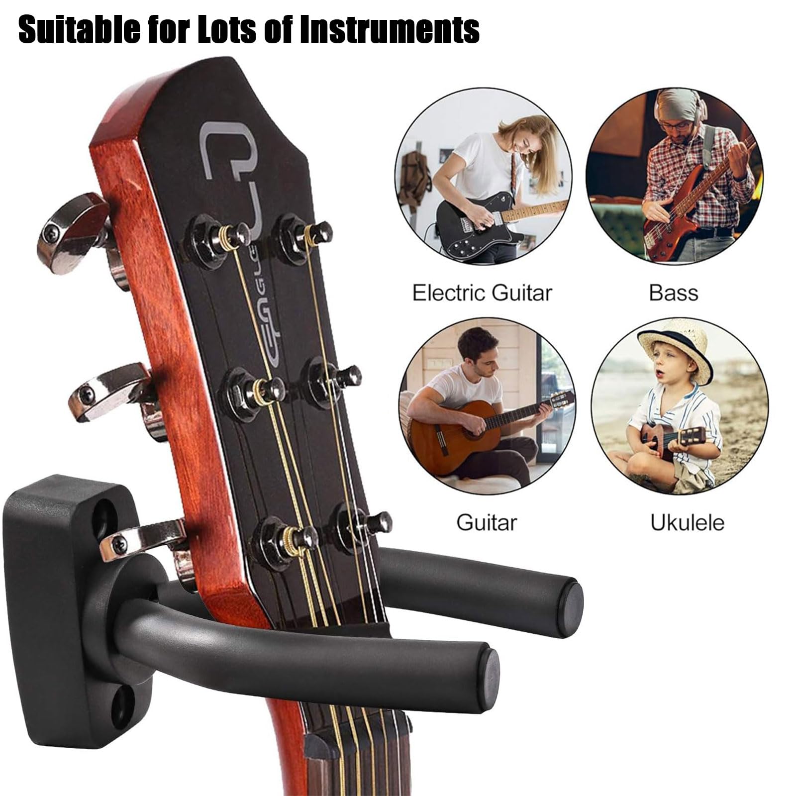Uchwyt na haczyk gitarowy, wieszak ścienny na ścianę, uchwyt ścienny Ukulele