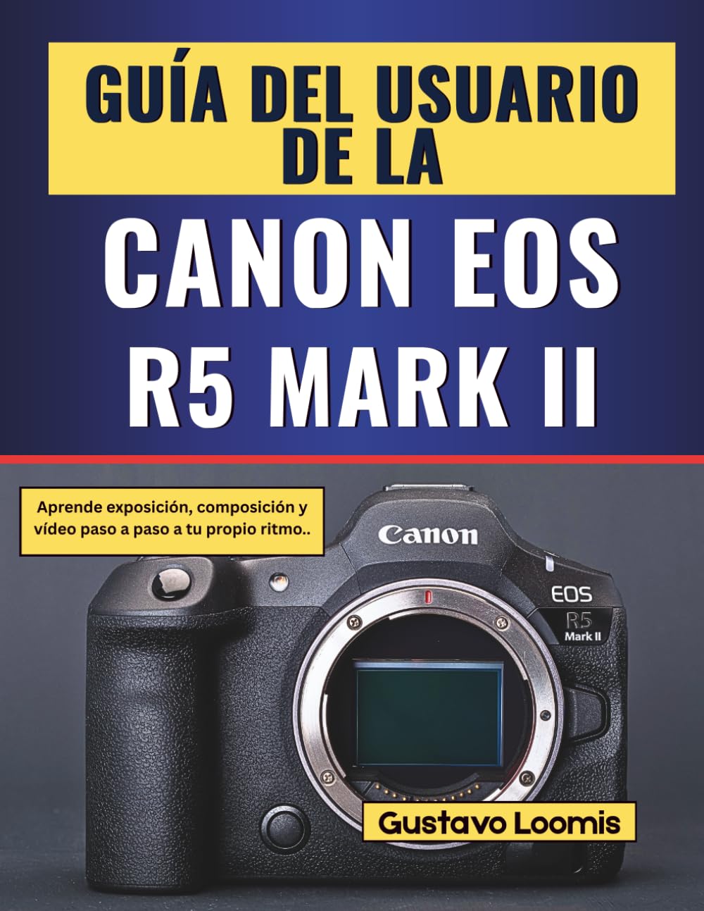 Guía del usuario de la Canon EOS R5 Mark II: Aprende exposición, composición y vídeo paso a paso a tu propio ritmo..