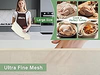 Vista 3 de Olicity Paños de queso, grado 90, 45 pies cuadrados, paño de queso reutilizable con bordes cerrados, gasa de algodón sin blanquear para colar, tela