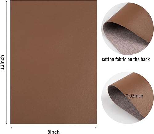 Miniatura 2 de 12 hojas de cuero sintético, hojas de piel sintética de 8 x 12 pulgadas, material de piel sintética para bricolaje, fabricación de bolsas,