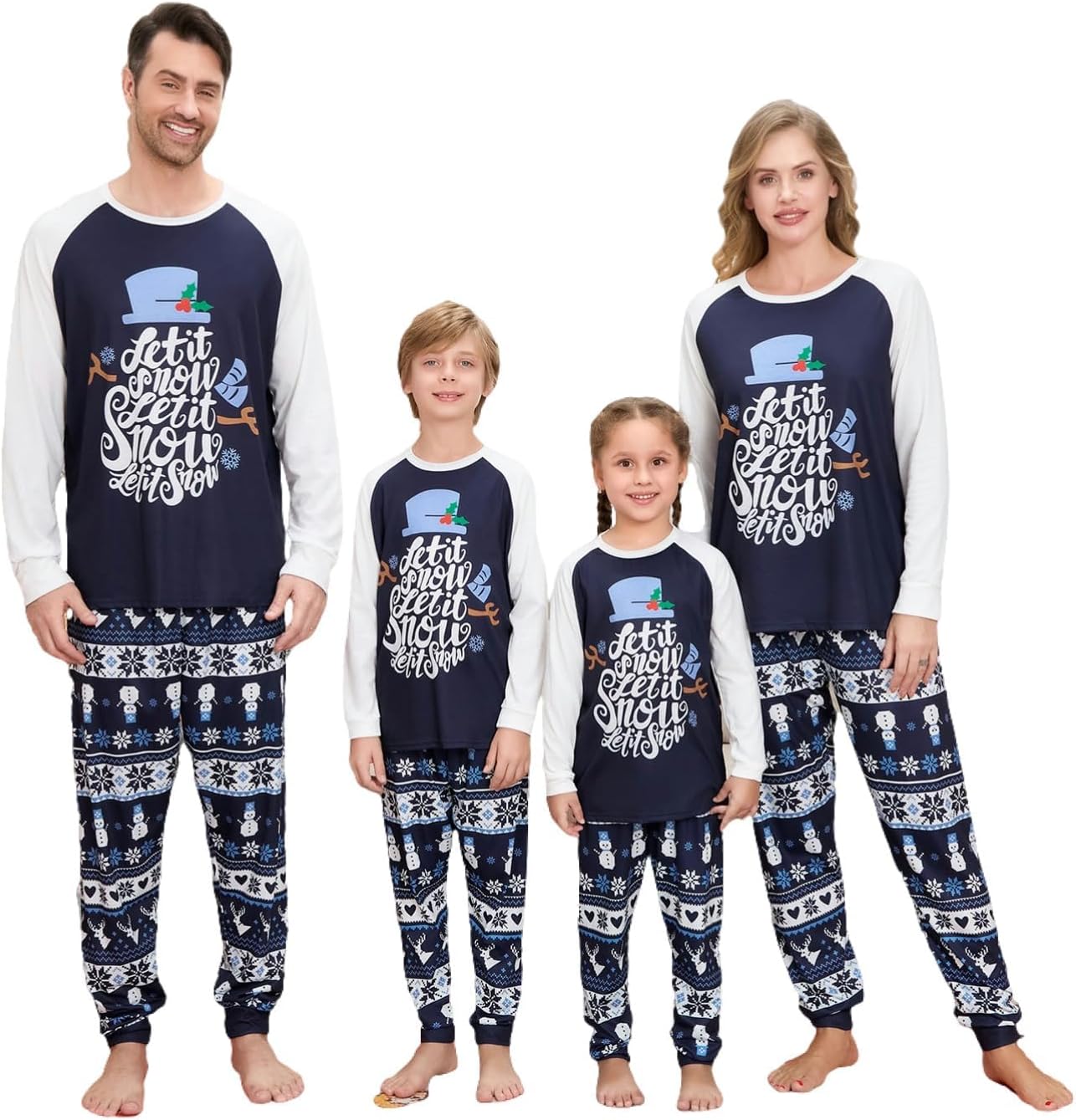 Matching Family Christmas Pajamas Christmas Pjs Family Matching Set Family Matching Christmas Pajamas Xmas Sleepwear(#118-Men, Large)