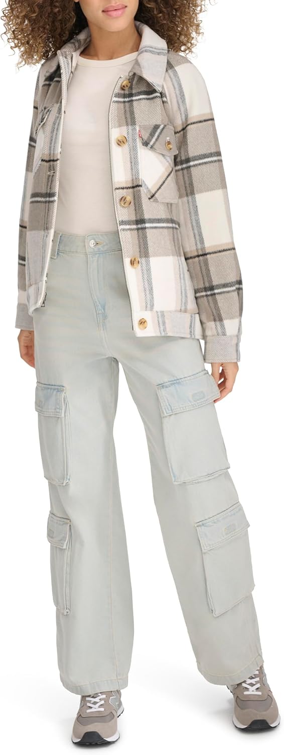 Levi's Women's Zoe Relaxed Wool Plaid Shirt Jacket - Image 6