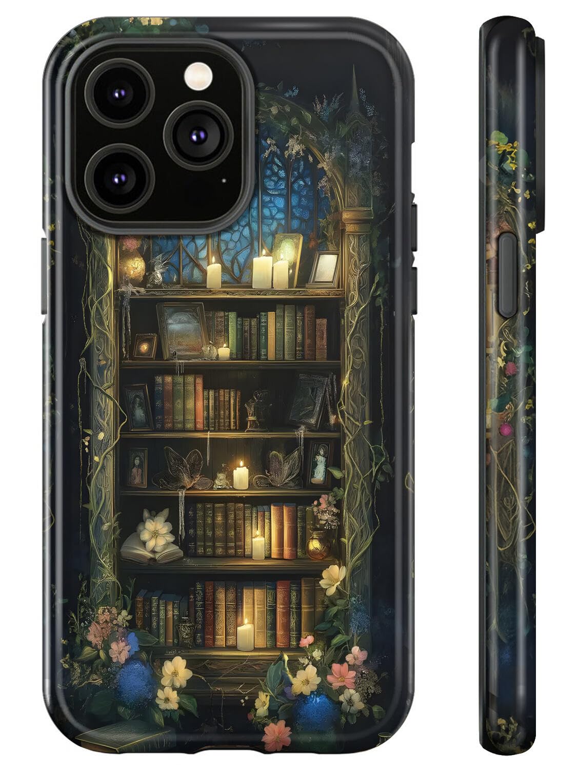 for iPhone 15 Pro Max Case,Vintage Bookish Art Reading Book Lovers Gifts,Dual Layer Soft TPU Hard PC Bumper