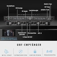 Phenyx Pro 8 Csatornás Vezeték Nélküli Mikrofonrendszer 8 Kézi Mikrofonnal, 40 UHF Frekvencia, 100m Hatótáv, Énekléshez, Karaokéhoz, Rendezv 2