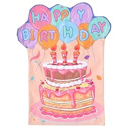 SEWACC Birthday Chair Cover Birthday Chair Decor Cover Chair Seat Cover for Birthday Seat Covers for Chairs Chair Seat Cover Happy Chair Office Fabric Elastic