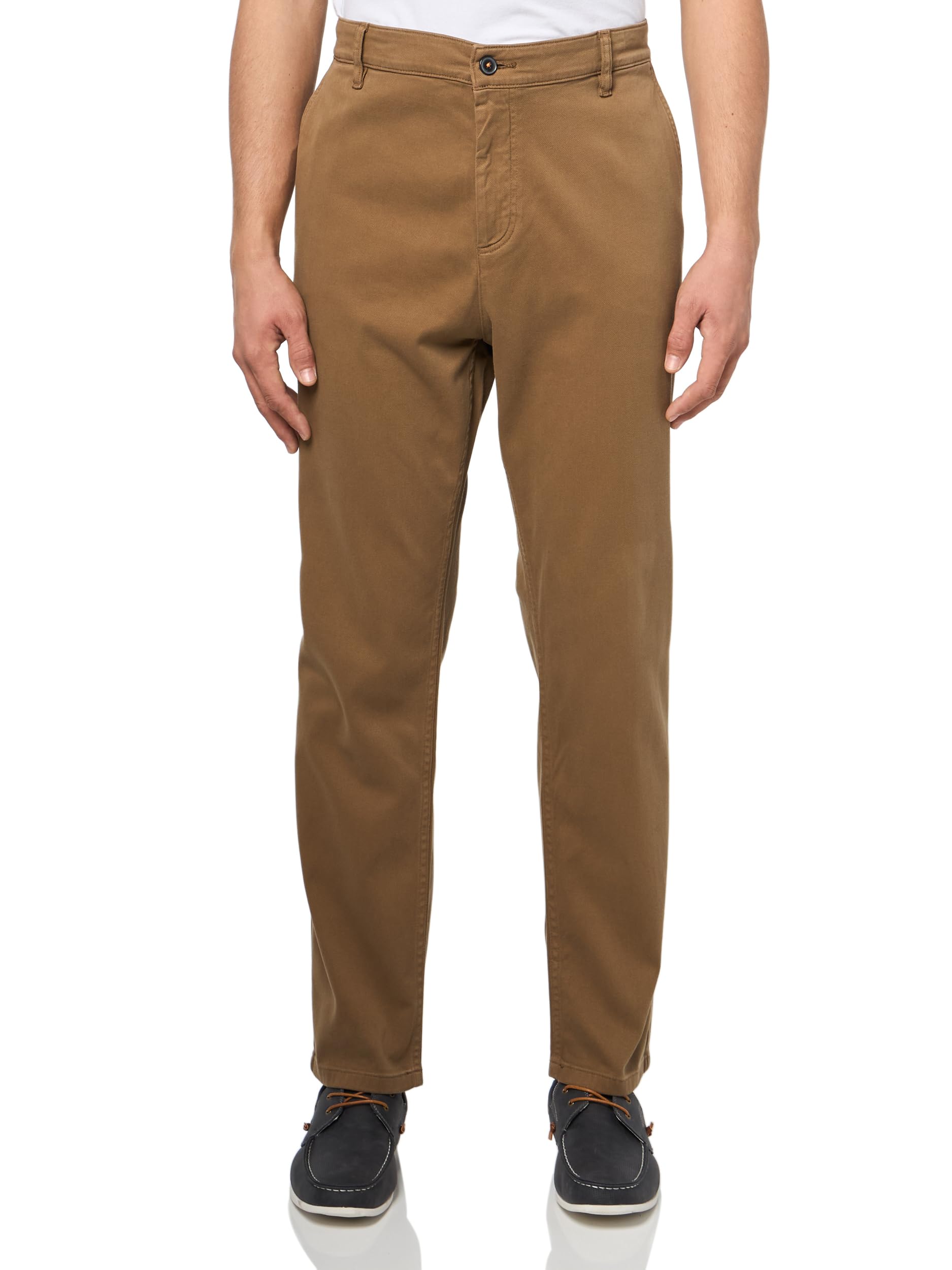 BOSS Techno Twill Tapered Chino Trousers Sandy Dunes 4032