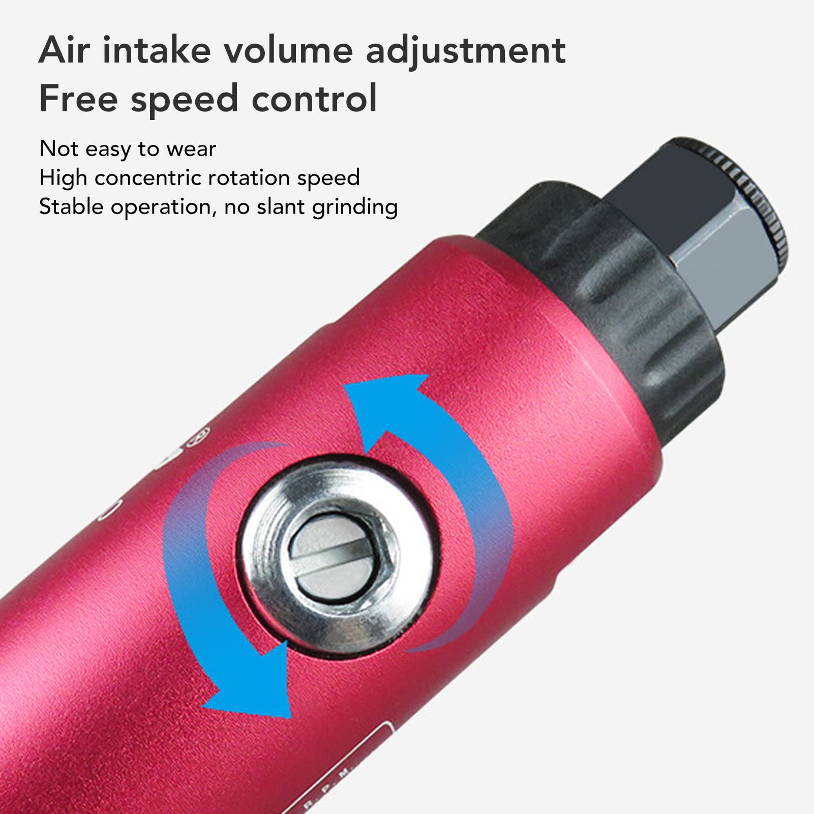 Compact Air Die Grinder:20000rpm Mini Polishing Tool with 3mm and 6mm Collet,Ideal for Polishing and Grinding Tasks (American Style)