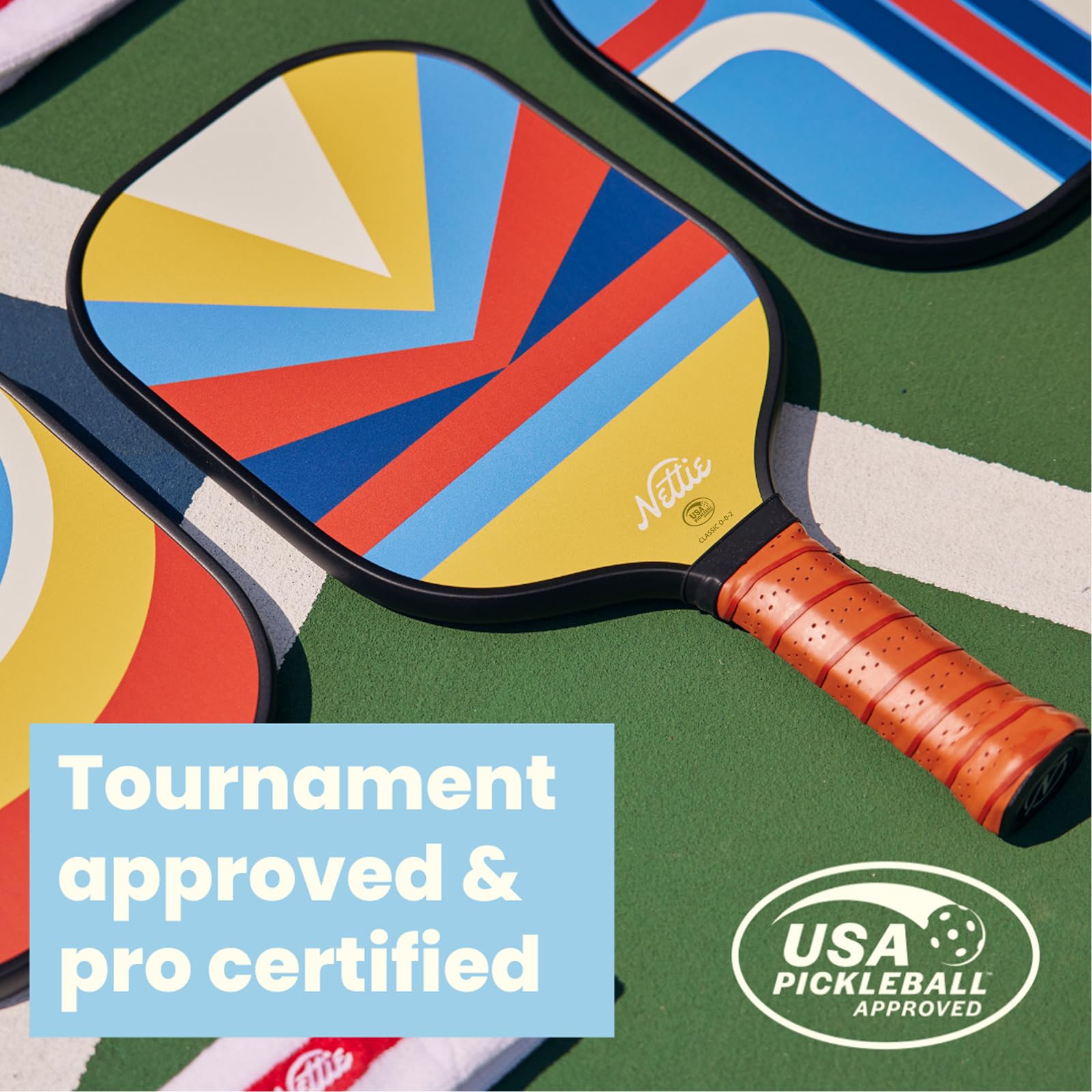 Amazon.co.jp: Nettie ピックルボールパドル 2個セット USAPA承認