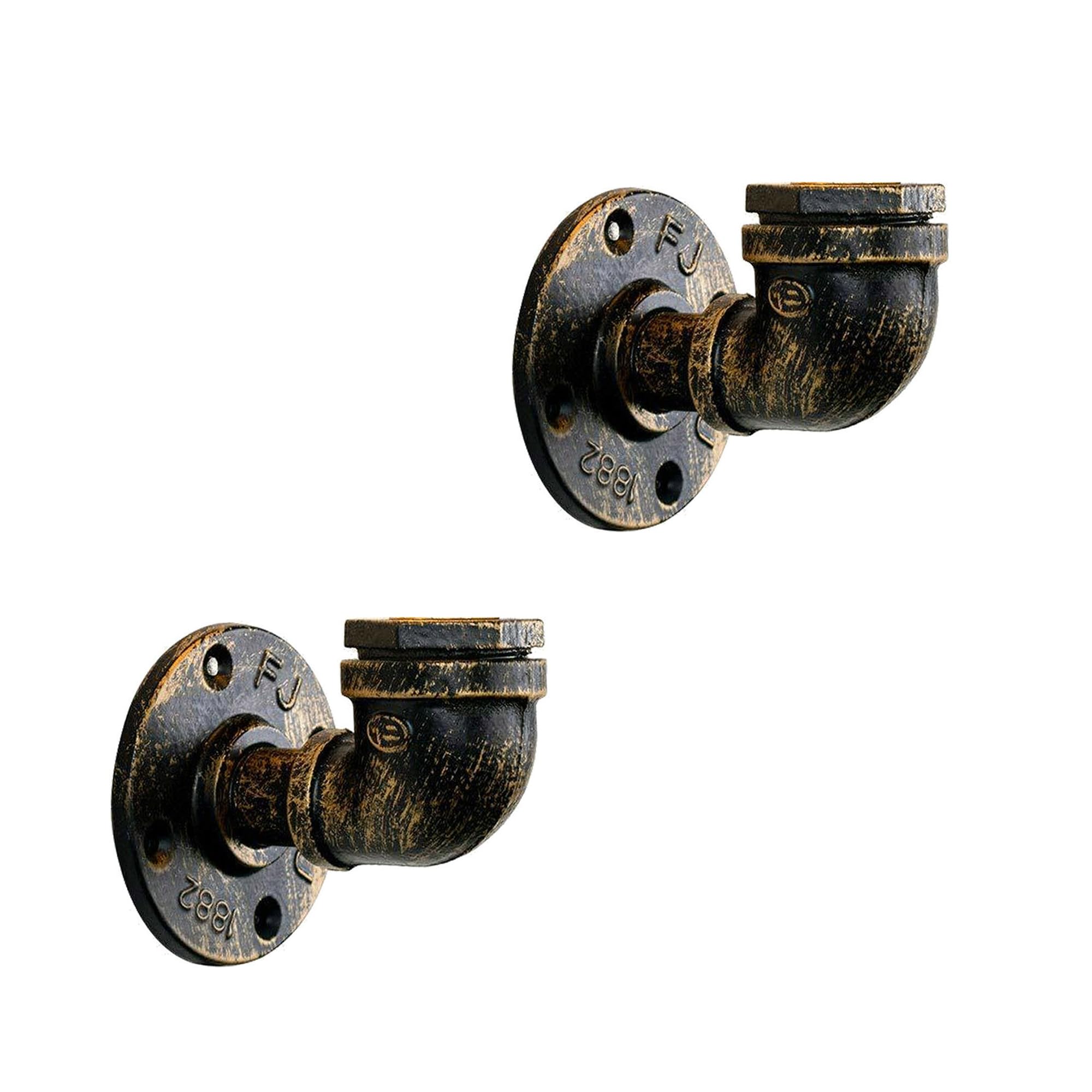 DC VOLTAGE 2 Packs Vintage Retro Single Head Industrial Wall Light Sconce Lamp Fixture E27 Base Antique Brass Metal Holder Rustic Steampunk Lighting for Loft Bedroom Bar Corridor Farmhouse Porch โ image 1