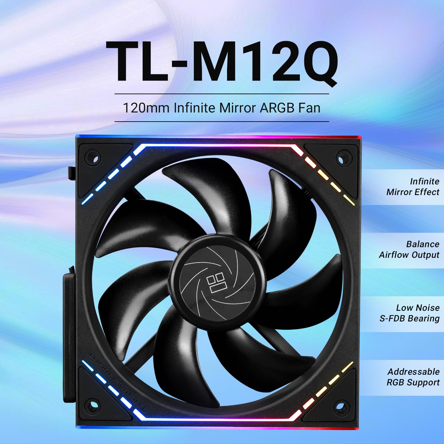 Ventilateur ARGB Thermalright TL-M12Q 120 Mm - PWM, Silencieux (≤28.2 DB), Roulement S-FDB, Pour Refroidissement PC