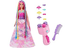 Barbie Dreamtopia Ballerina Twist 'n Style Pink Hair with Rainbow Extensions