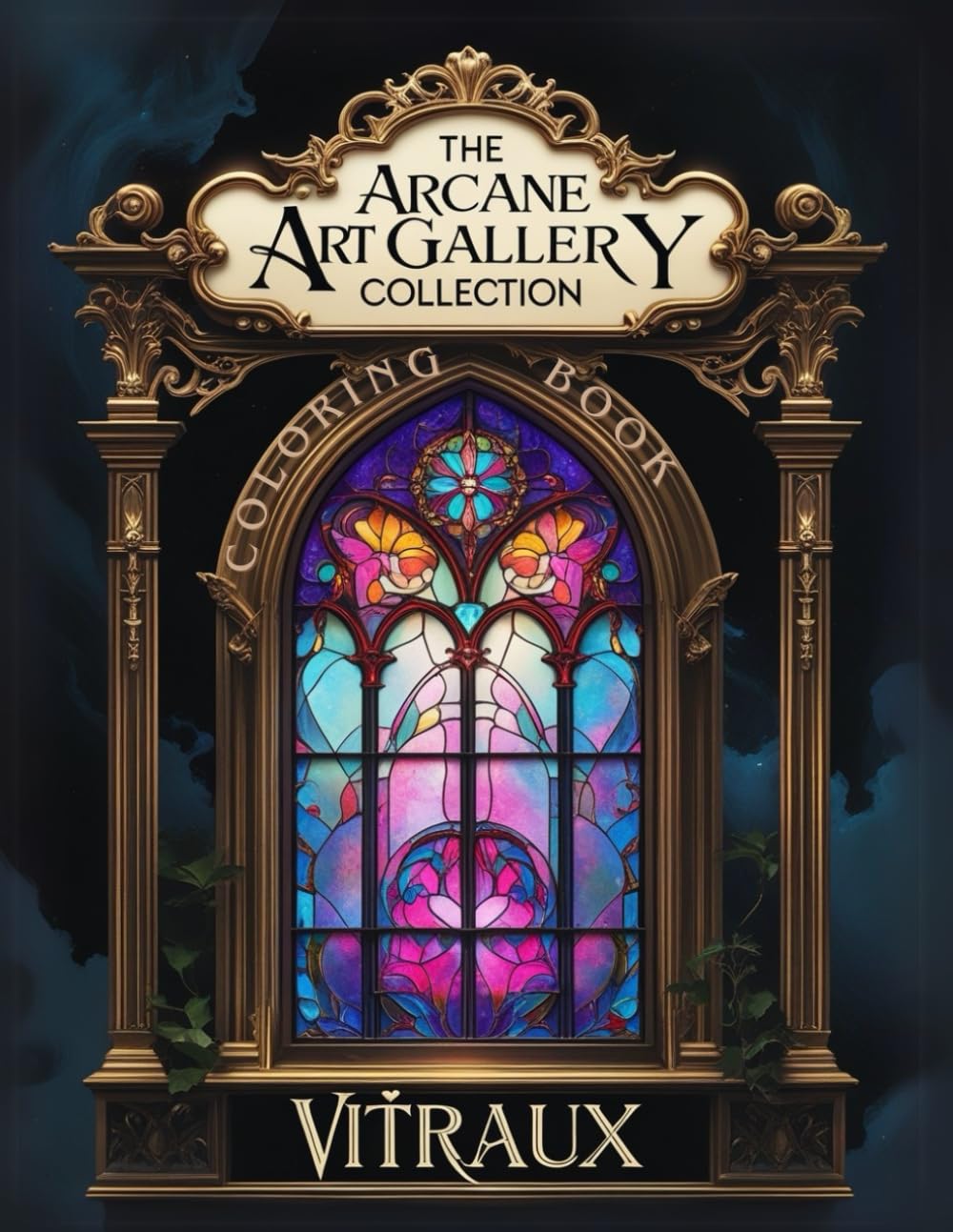 Vitraux Coloring Book – The Arcane Art Gallery Collection | Stained Glass-Inspired Designs for Relaxation | Adults - Teens (The Arcane Art Gallery Coloring Books Collection)