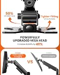 ErGear Dual Moniteur Vertical Stand pour les écrans 13-32′′, Mont de moniteur empilé de jeux, Jusqu'à 19.8 lbs par bras, stabilité améliorée avec pince C intégrée, gestion améliorée des câbles, VESA 75x75/100x100mm