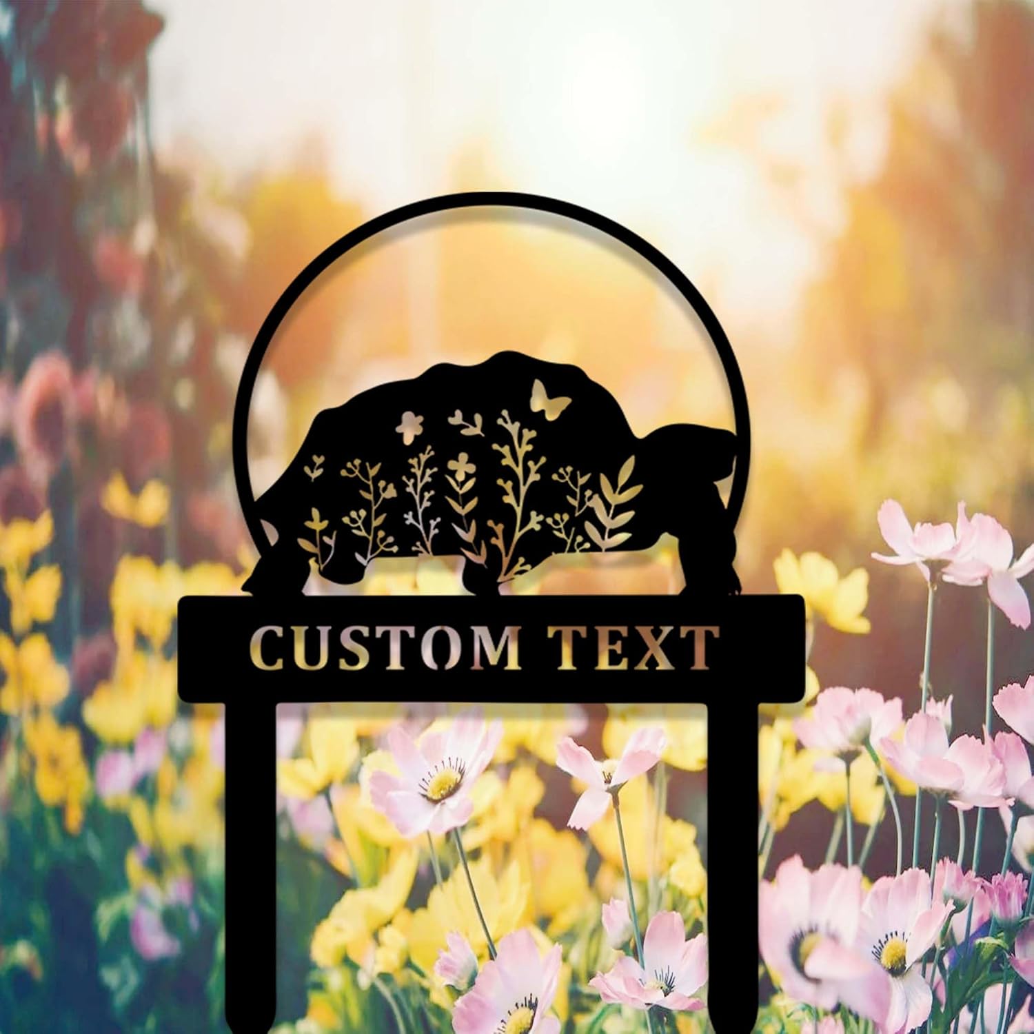 Custom Turtle Memorial Stake Metal Turtle Grave Marker Turtle Garden Sign Decor Remembrance Stake Personalized Turtle Name Yard Stake Loss of Turtle Sympathy Gift