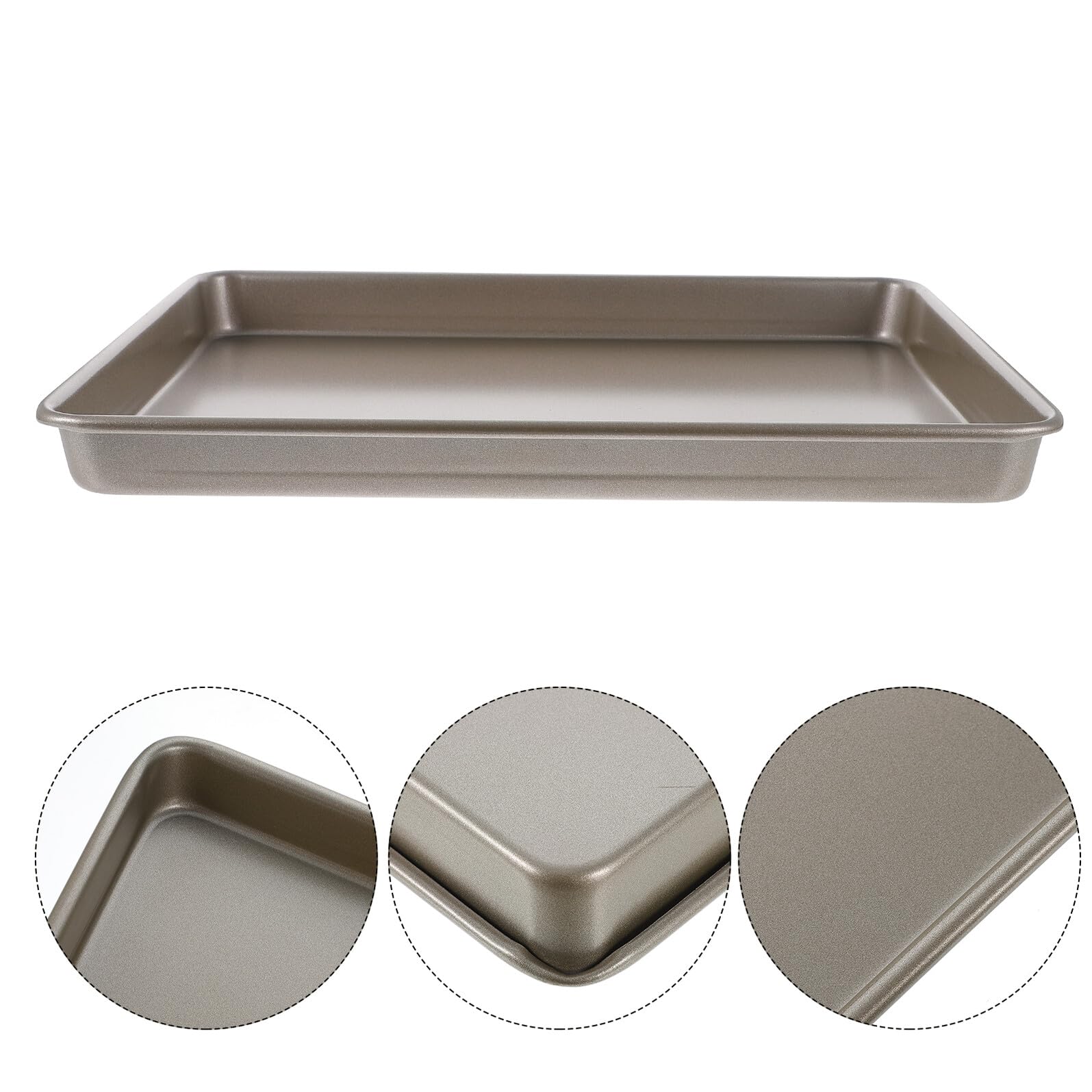 Bandeja para Hornear de Acero al Carbono Dorada Antiadherente Multiusos para Pizza Pasteles y Cocina Profesional Horno Doméstico y Restaurante