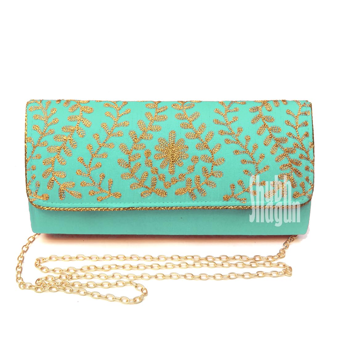 Shubh Shagun Womans Sling Clutch Purse For Bridal, Casual, Party, Wedding Hand Clutch (Soft Cyan) (B0C74SMRZY) Amazon Price History, Amazon Price Tracker