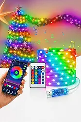 Pisca Pisca Natal Smart 10m 100 Leds Bluetooth | Controle Remoto e App Celular | 6 Funções Piscantes USB Prova d’Água IP68 – Decoração Natal Festa