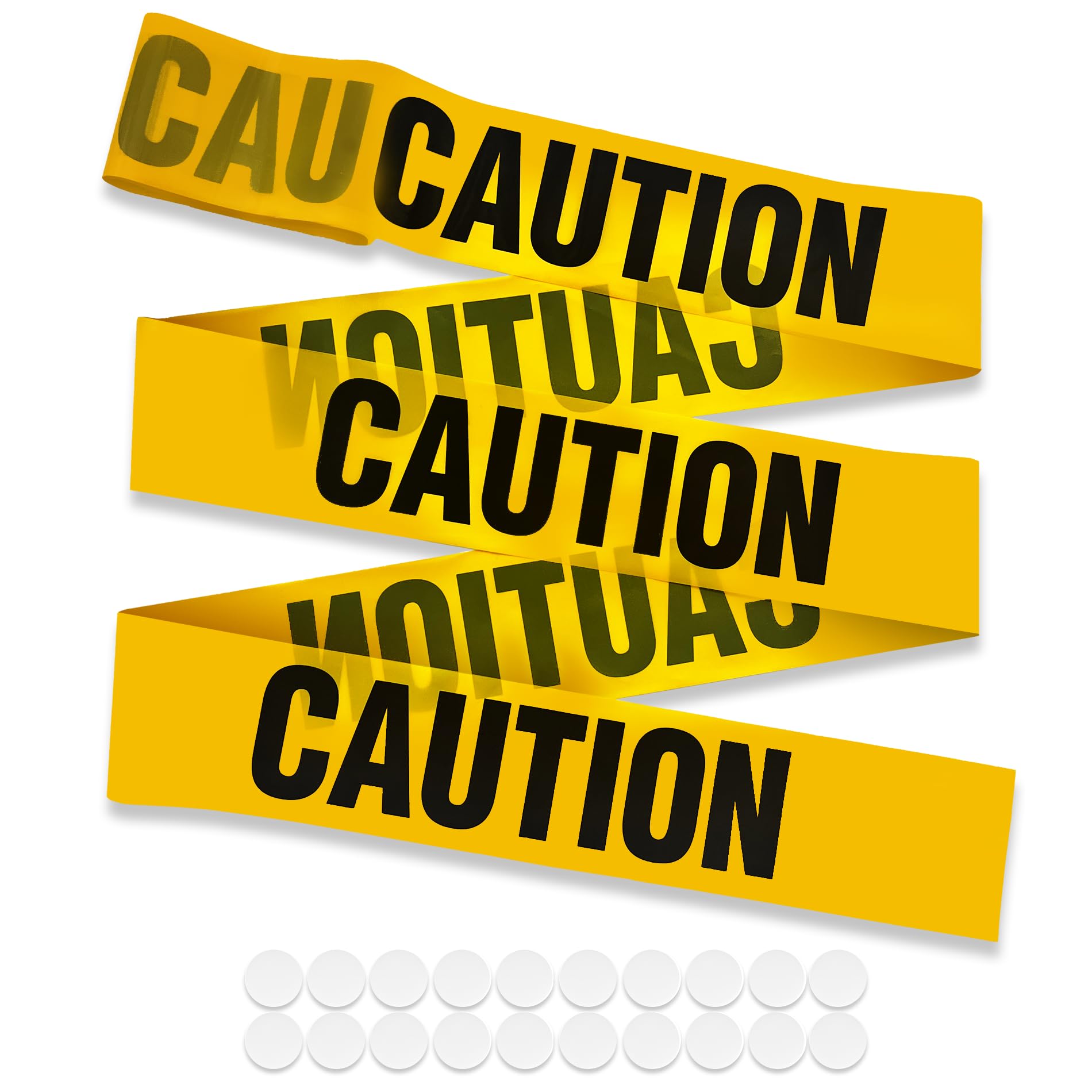 Ubrave Yellow X 7.5Cm Halloween Caution Tape - Warning Tape- Residue-Free Warning Tape For Party Decorations 20M