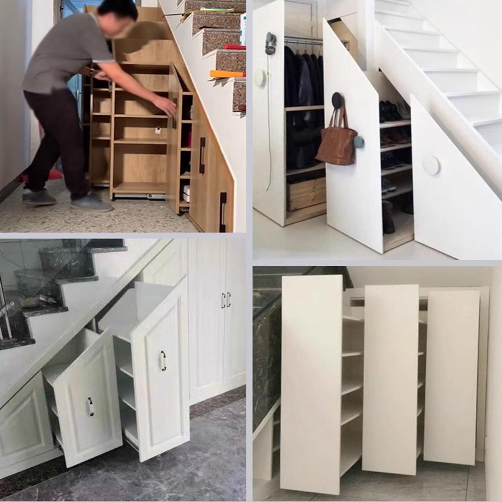 YJEUZCD Undermount Heavy Duty Drawer Slides, Cabinet Glides Concealed Pull Out Storage Pantry Closet Shelf, Soft Close Extension Cabinet Runners, 120lb Load Capacity(Black,800-1850mm)