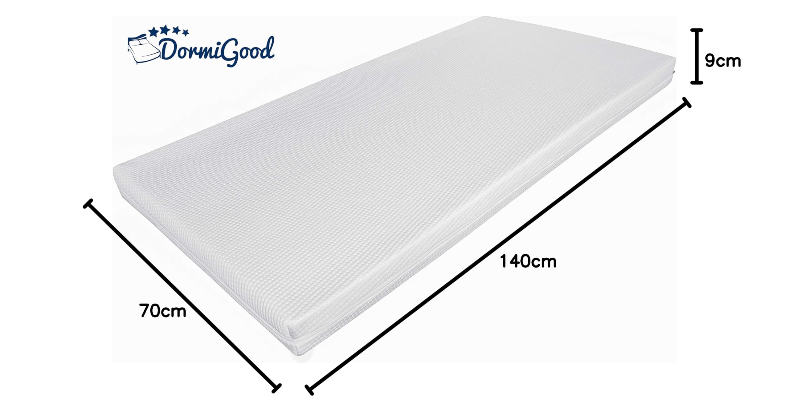 Baby Matratze 70x140 Kinderbett - Made in Germany - Kindermatratze 70x140 bis 5 Jahre geeignet - Hochwertiger und geprüfter Komfortschaum mit Trittkanten - Bezug waschbar & abnehmbar