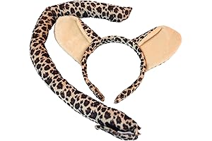 Leopard Costume Accessories for Women: Squirrel Products Headband, Ears, and Tail