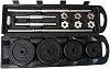 FIT4HOME Cast Iron Weight Set 50kg With Free Carry Case | Weight Lifting Strength Training Body Building Workout | Home Gym Dumbbells Barbell Set