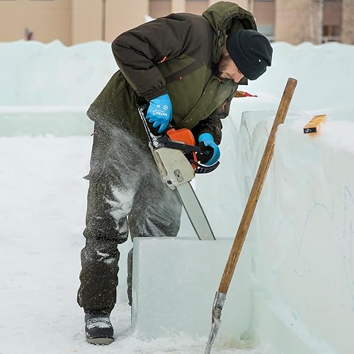 Miniatura 5 de DULFINE Guantes de trabajo de invierno impermeables para hombres, (paquete de 2 pares) con revestimiento de látex de espuma y guantes aislados