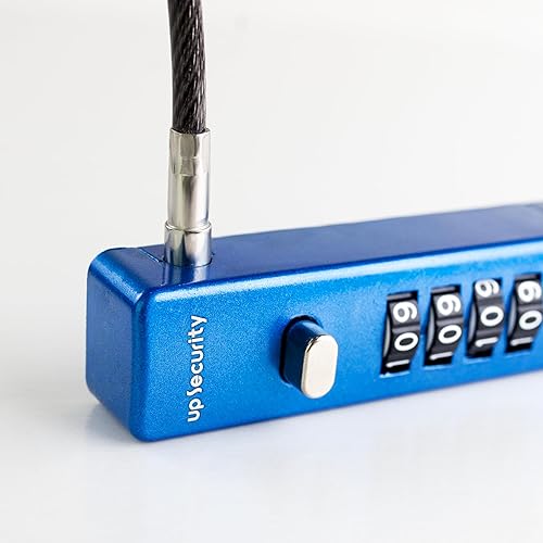 Miniatura 5 de Candado de cable con cerradura de combinación, contenedores de almacenamiento y equipo para exteriores, cerraduras de bicicleta para casco, scooter,