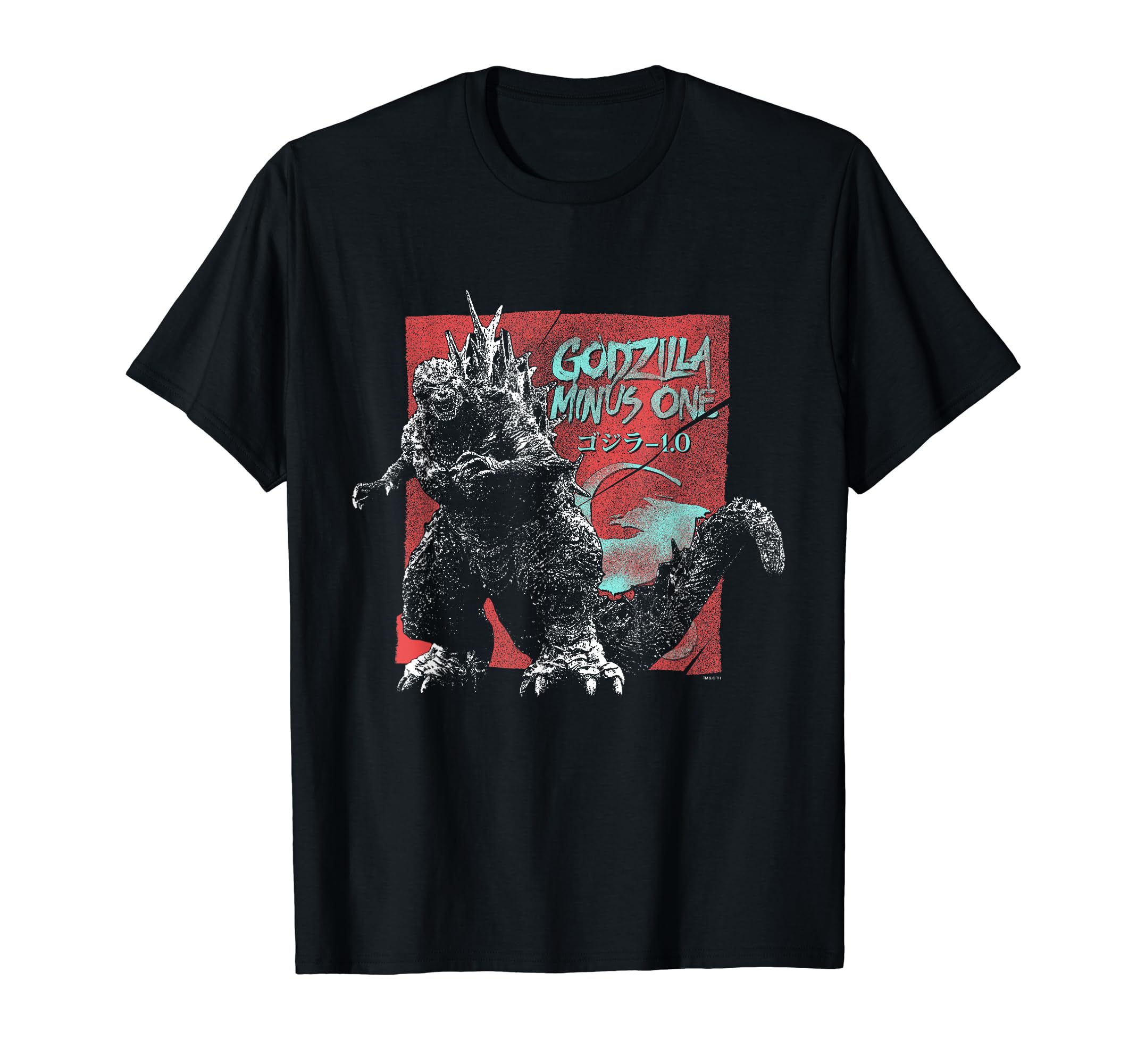 Godzilla Minus One Vintage Torn Movie Ad Godzilla Stance T-Shirt
