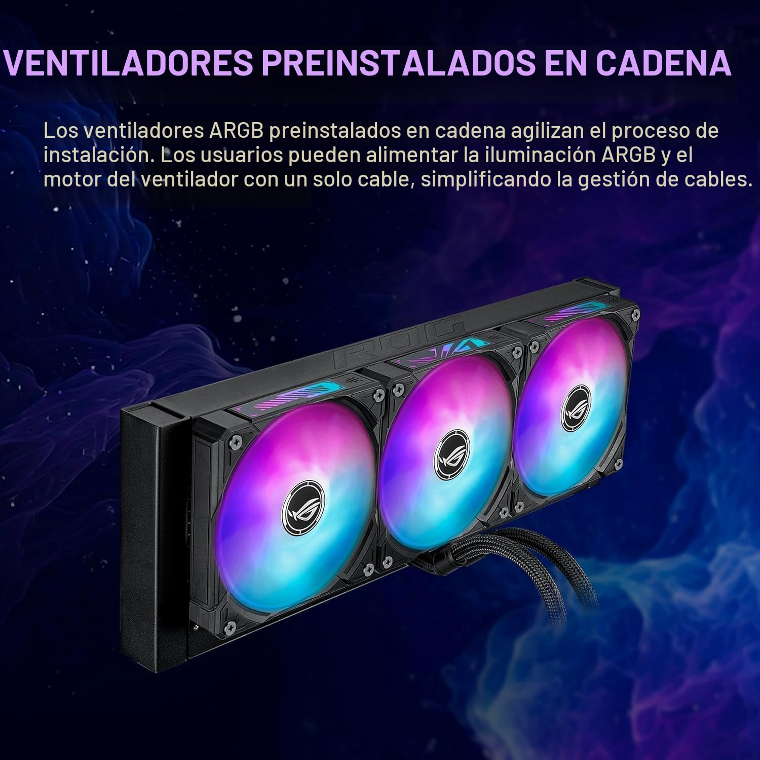 ASUS ROG Ryuo IV SLC 360 ARGB - Sistema de Refrigeración Líquida Todo en Uno para CPU, Tubos más Cortos, Pantalla AMOLED Curva de 6,67 Pulgadas que Admite Vídeo o Información Personalizada del Sistema