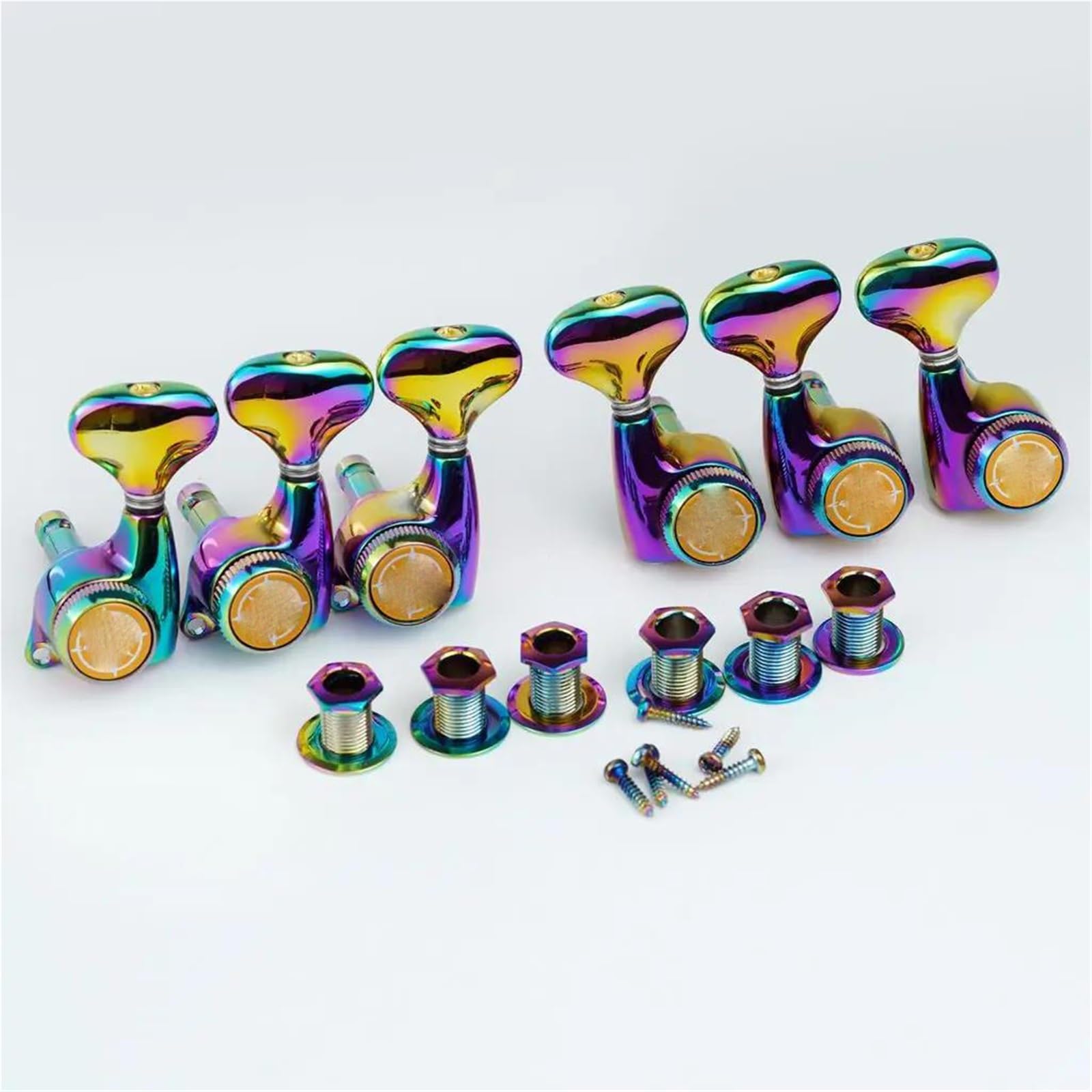 Locking Guitar Tuning Pegs Locking-Mechaniken Im Verhältnis 1:21 Geeignet Für E-Gitarren ST TL- Und SG-Stil(Multicolor)