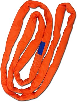 Heavy-Duty 22046 lb Polyester Round Sling 10ft Length, 6M Circumference Industrial Lifting Strap with Reinforced Inner Core   Soft & Protective for Delicate Loads 10t-3m