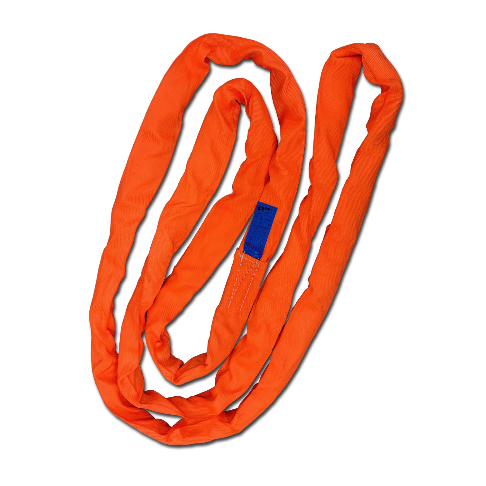 Correa redonda de poliéster resistente de 9,999.9 kg de longitud, correa de elevación industrial de 6 m de circunferencia con núcleo interior reforzado, suave y protectora para cargas delicadas. 10t-3