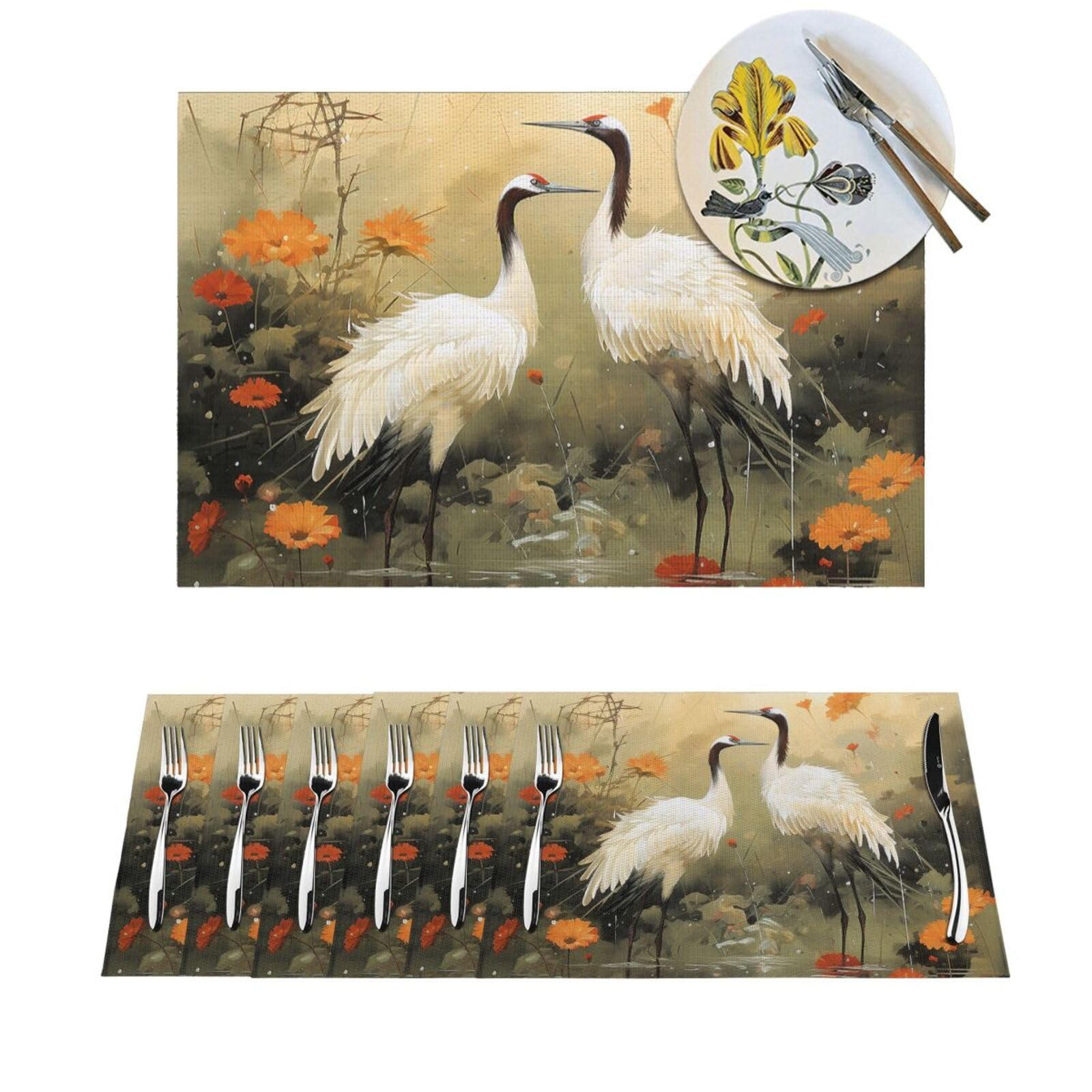 Sets de table pour mariages et dîners de famille lot de 6 en PVC