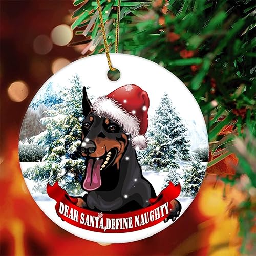 Miniatura 9 de Xmas Ornaments Christmas Ornaments 2022 Dear Santa Define Naughty Pet Ornament Christmas Dog Ornament Dogo Argentino Keepsake Decorative Pendants