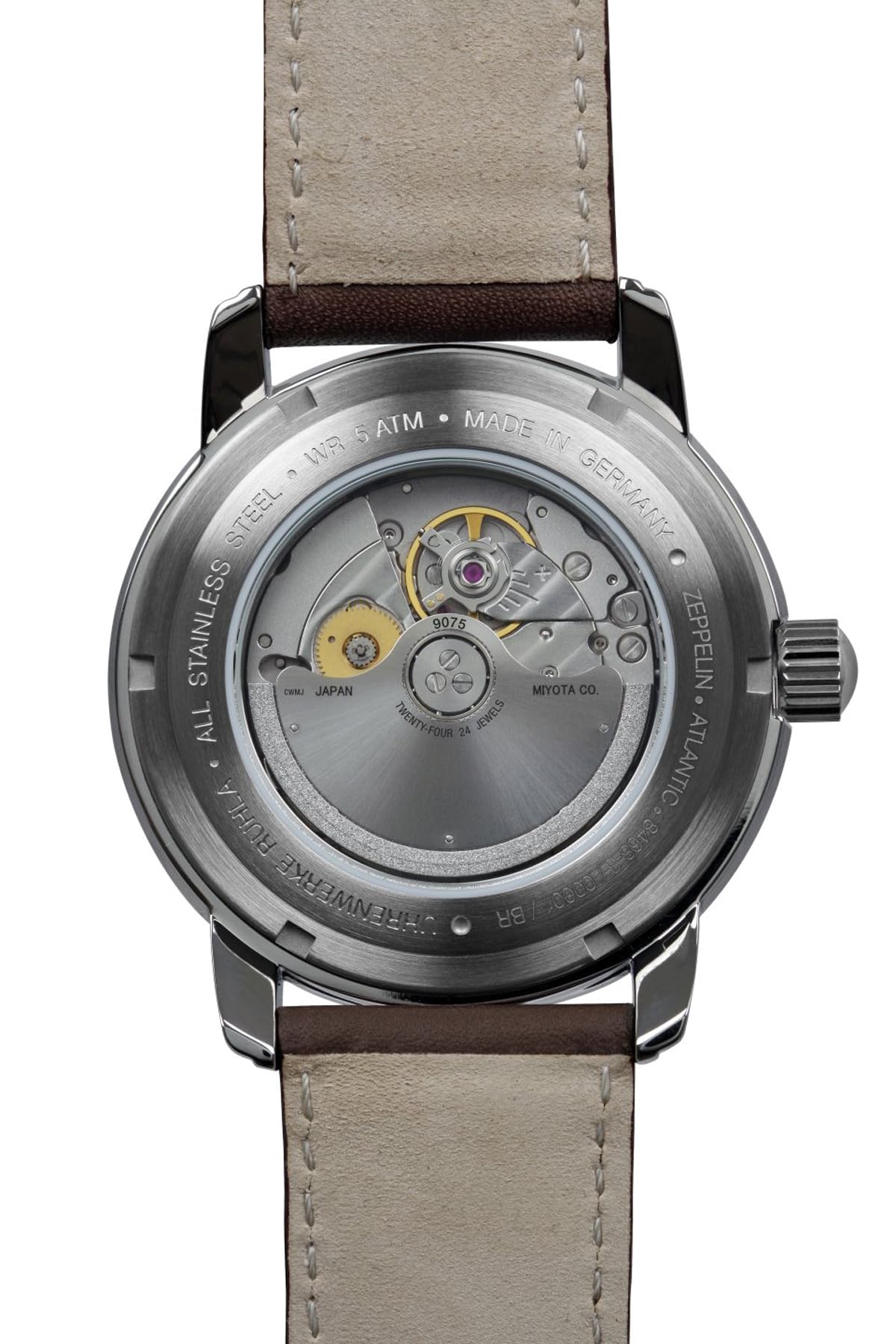 Zeppelin Atlantic Herren Uhr analog Automatik mit Leder Armband 8468-3